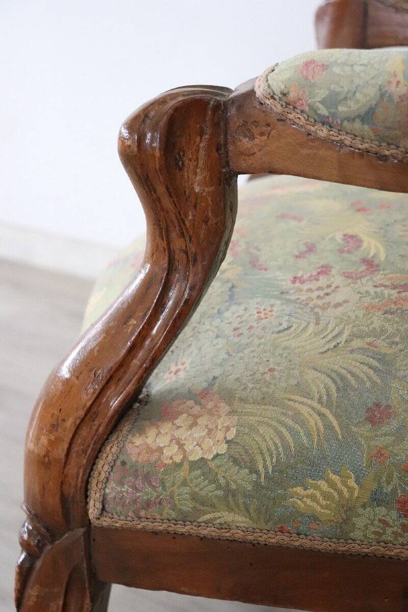 Antique walnut armchair 19th Century
