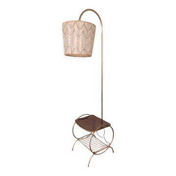 Lampadaire liseuse années 50 – Formica et métal doré