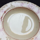 Sarreguemines earthenware plate decorated with flowers