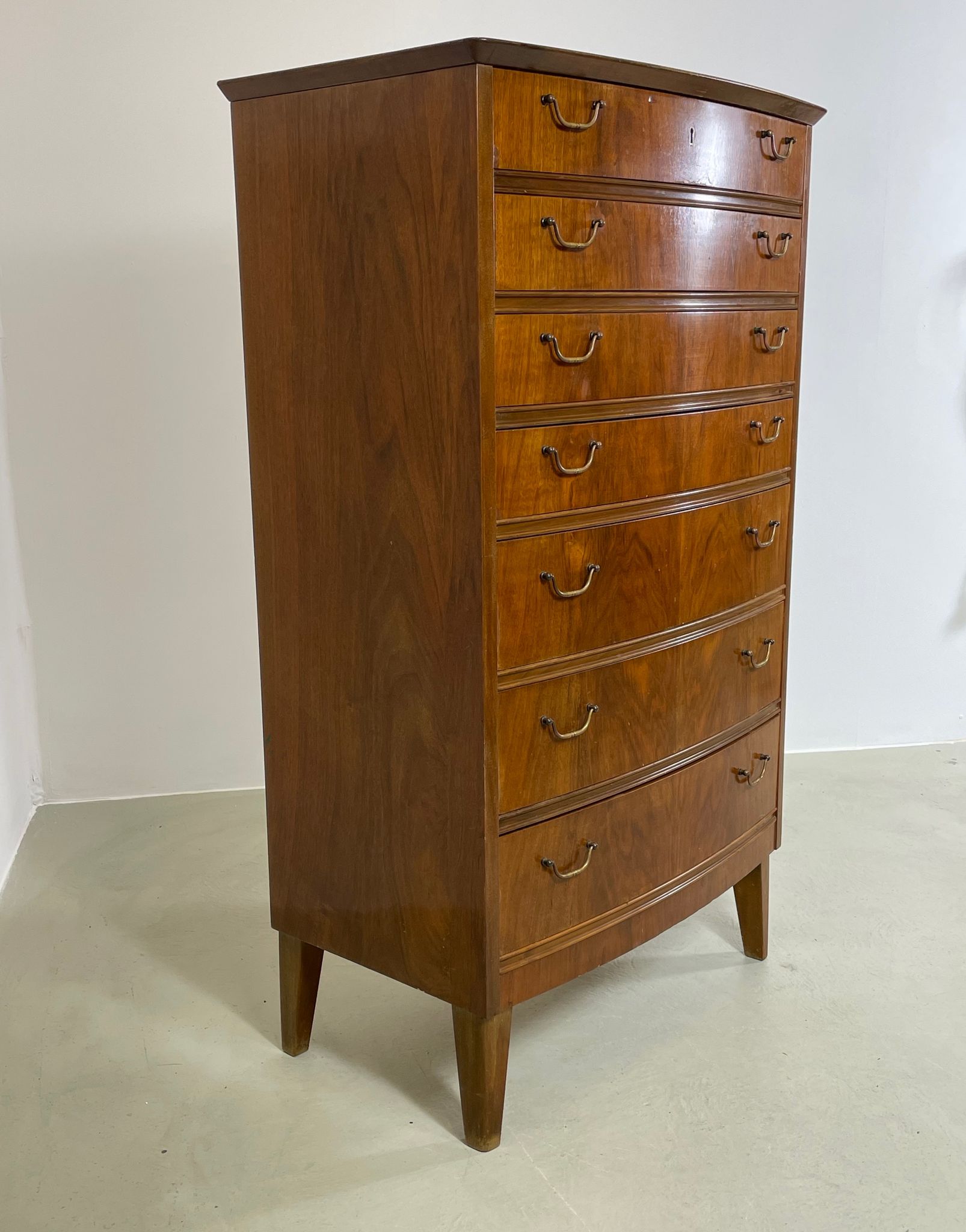 Danish tallboy chest of drawers Kvalitet mobelfabrik brdr. 1940s