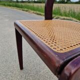 Baumann gondola chair in wood and cane