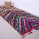 Colourful vintage moroccan runner rug 137 x 314 cm - handmade berber rug