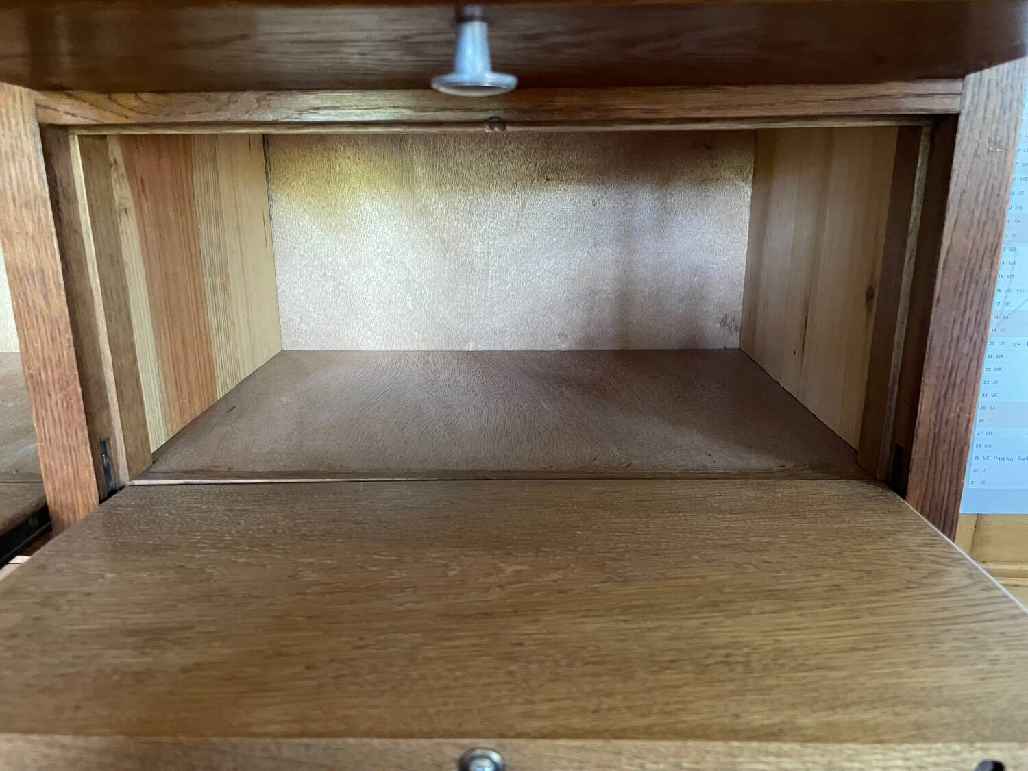 Oak storage cabinet