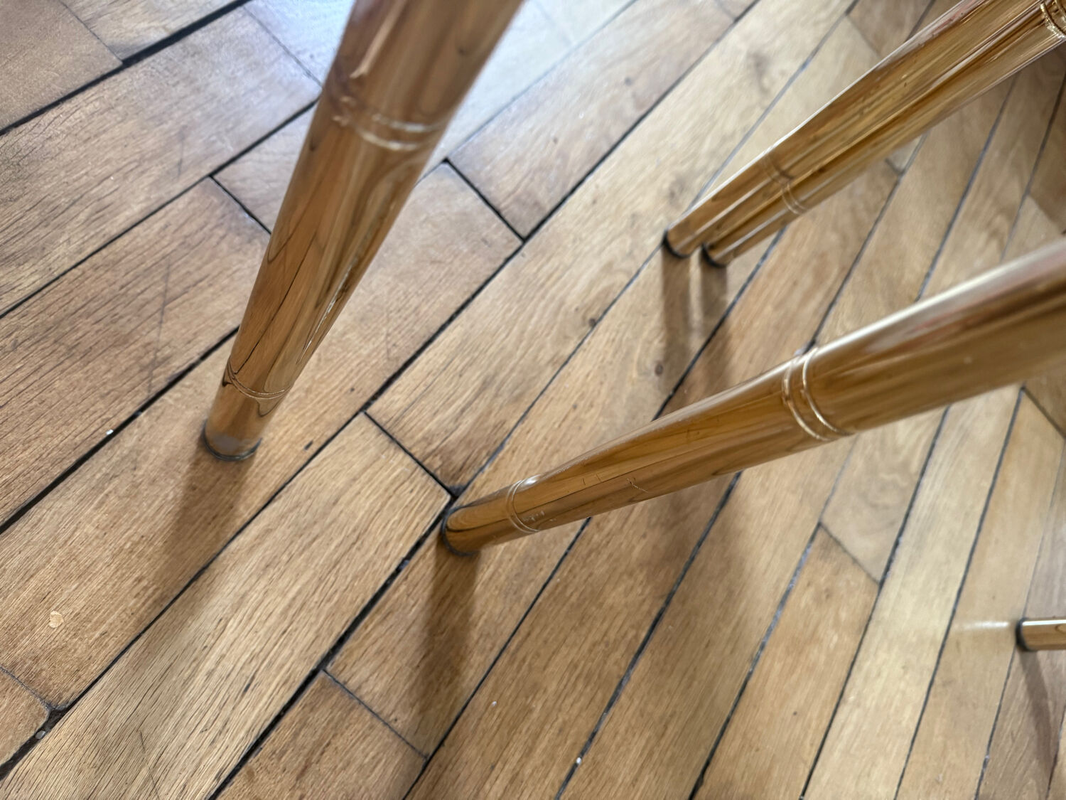 3 nesting bamboo tables