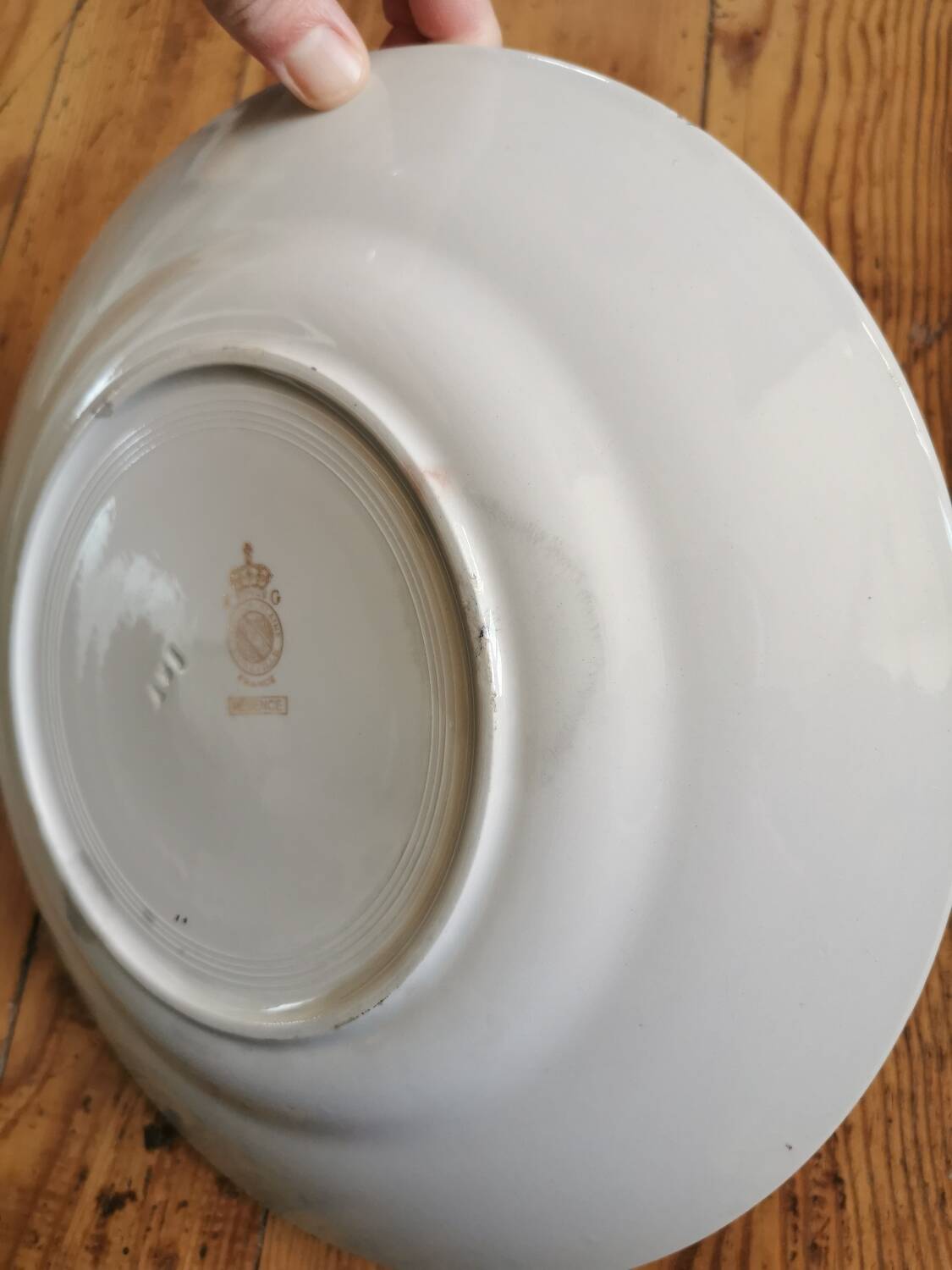 Vintage round dish K&G Lunéville, Regency
