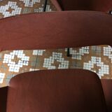 Duo of vintage barrel chairs