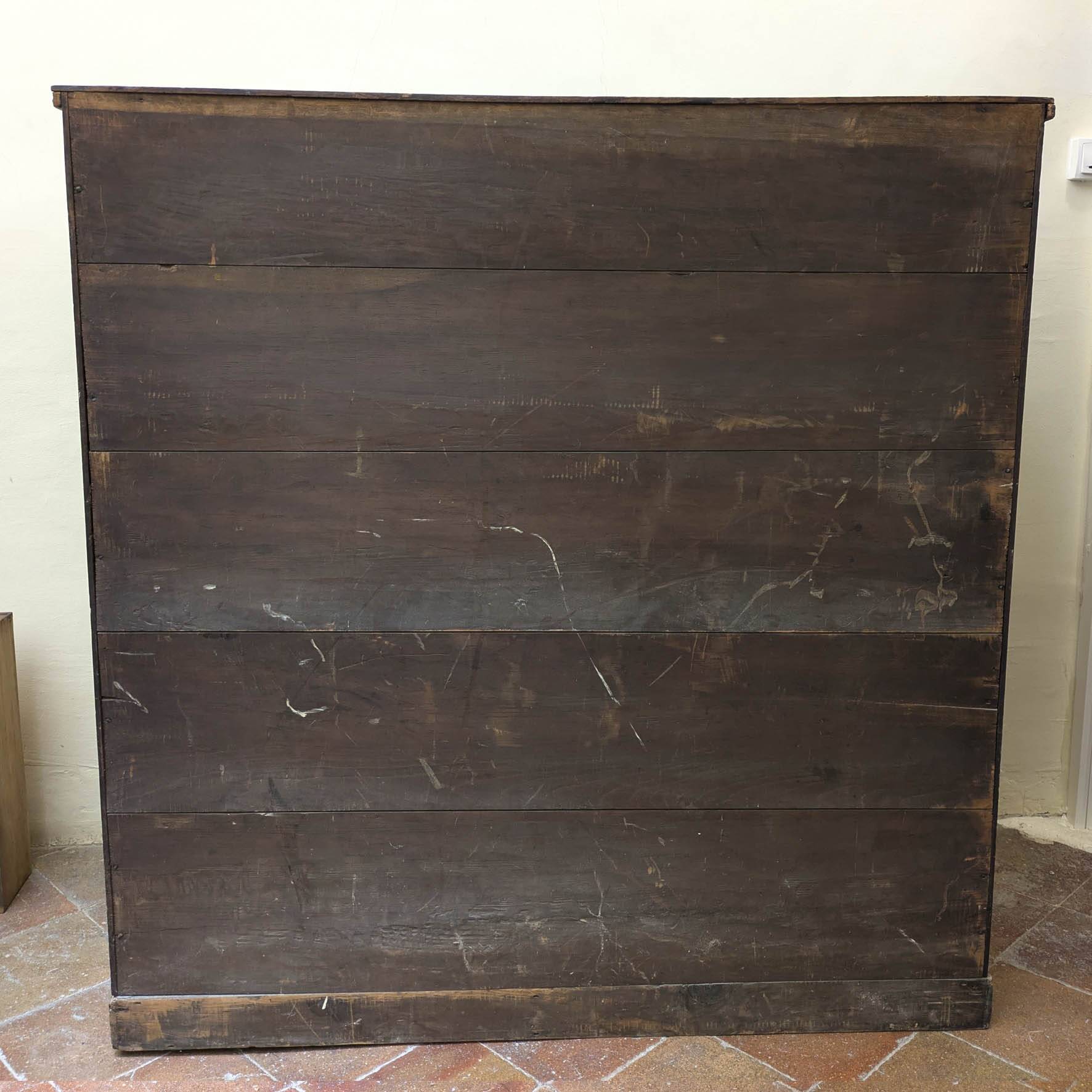 Antique English wooden chest of drawers, 19th century, H127cm