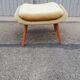Vintage stool beige fabric