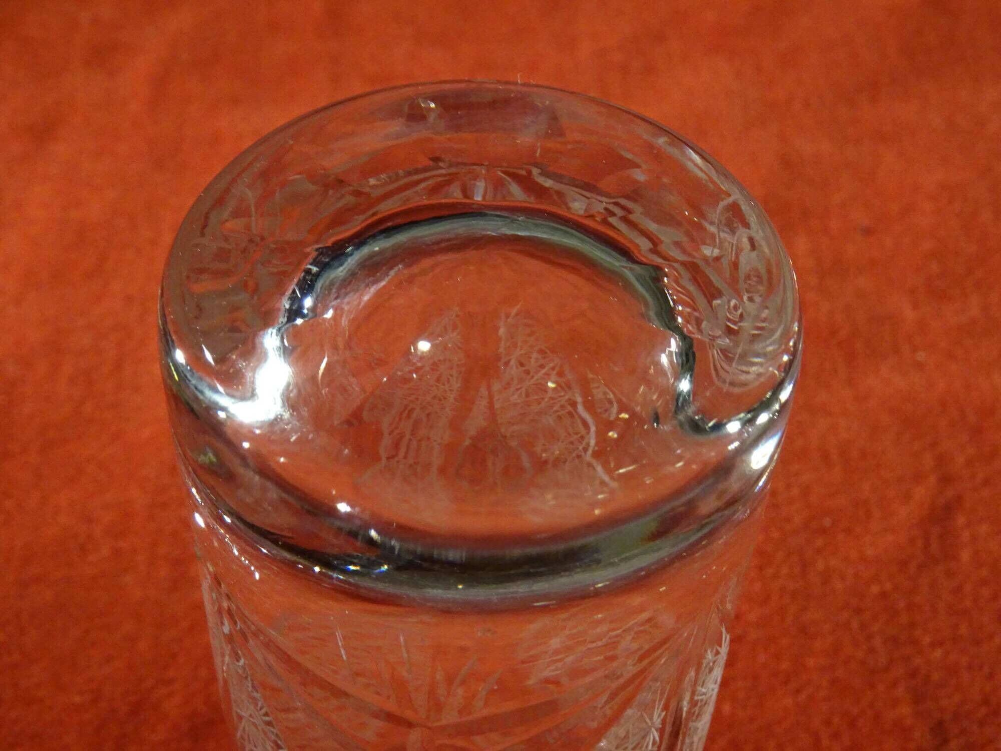 Set de 6 verres à orangeade tumbler en cristal taillé    ht 14,5 cm   ref 197/2
