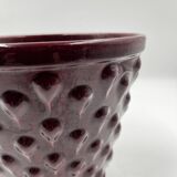 Burgundy ceramic planter