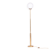 Mid-Century Modern Floor Lamp in Brass and Opaline Glass, 1960s