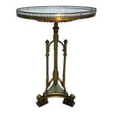 Empire tripod pedestal table in bronze