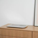 Stainless steel tray, Italian design, 1970s, made in Italy