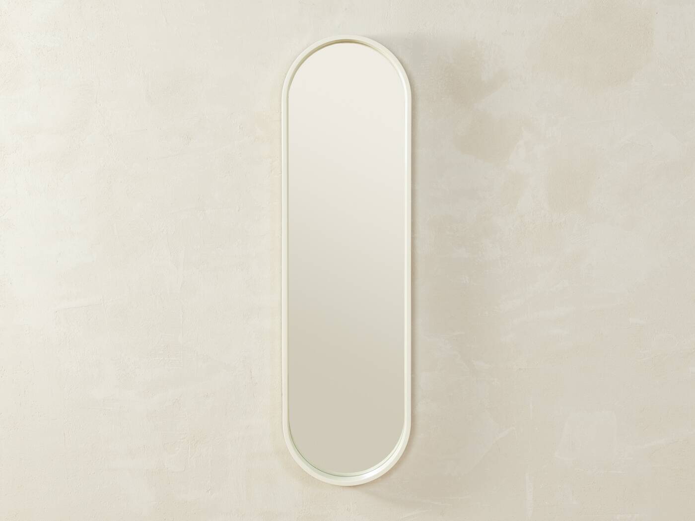 White wooden mirror, 1960s
