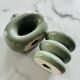 Set of 2 minimalist ceramic candle holders