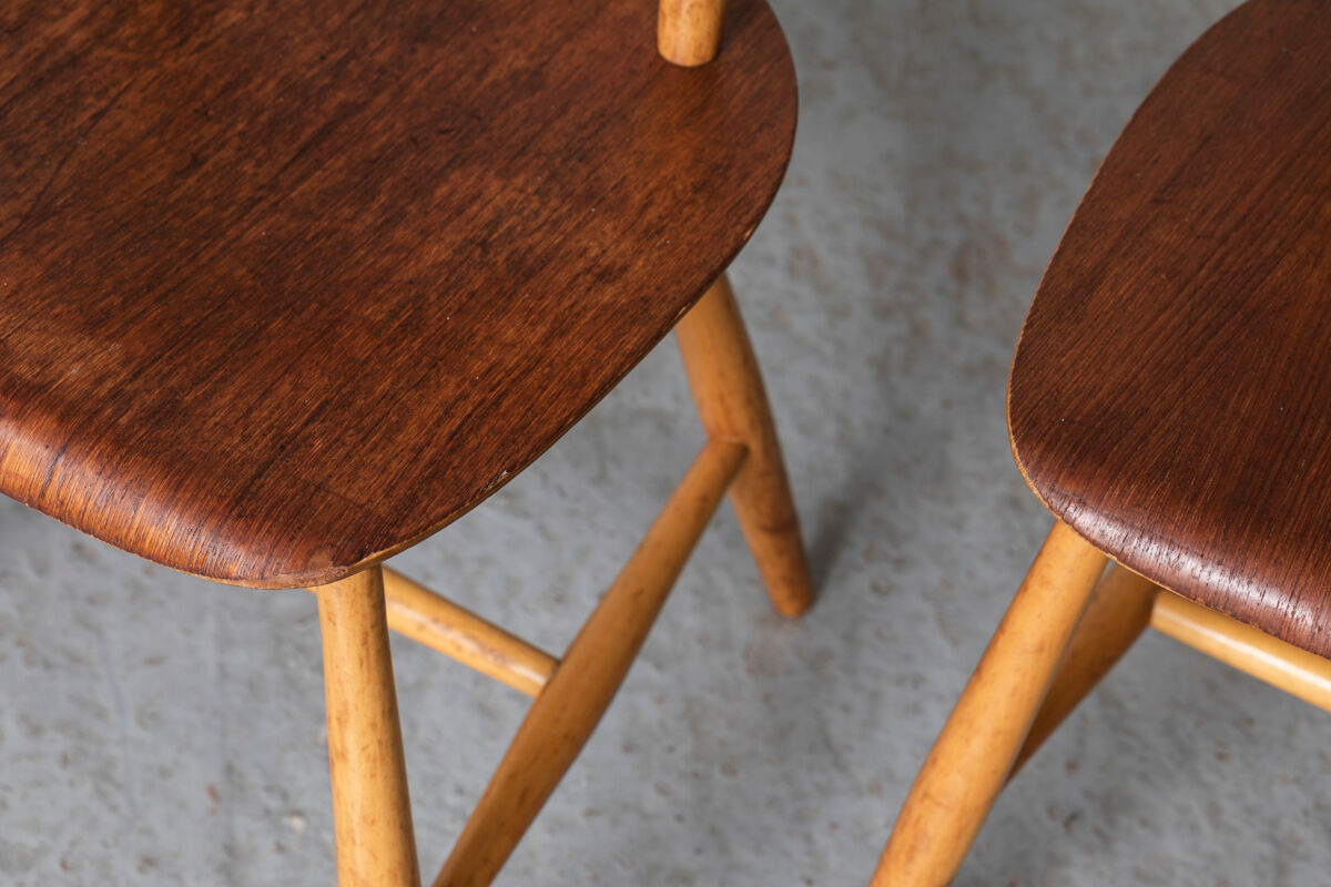 Set de 4 chaises de salle à manger par Martinsson & Axelsson pour Nässjö Stolfabrik, Suède, années 1960
