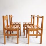 4 solid pine chairs