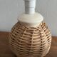 Pieds de lampes de chevet boule en rotin tressé