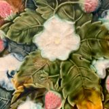 4 old and numbered dessert plates in slurry, strawberry model