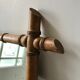 Wooden barber mirror style bamboo years 1920-1930 53 x 67 cm