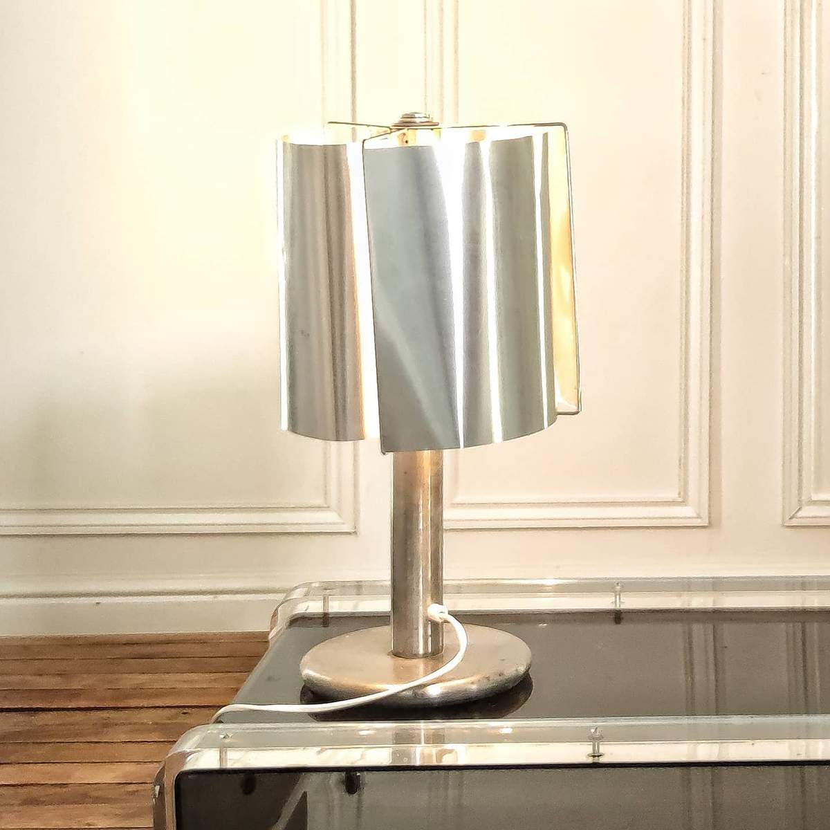 Lampe années 70 avec abat jour de Sauze