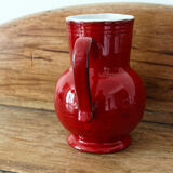 Red faience decanter