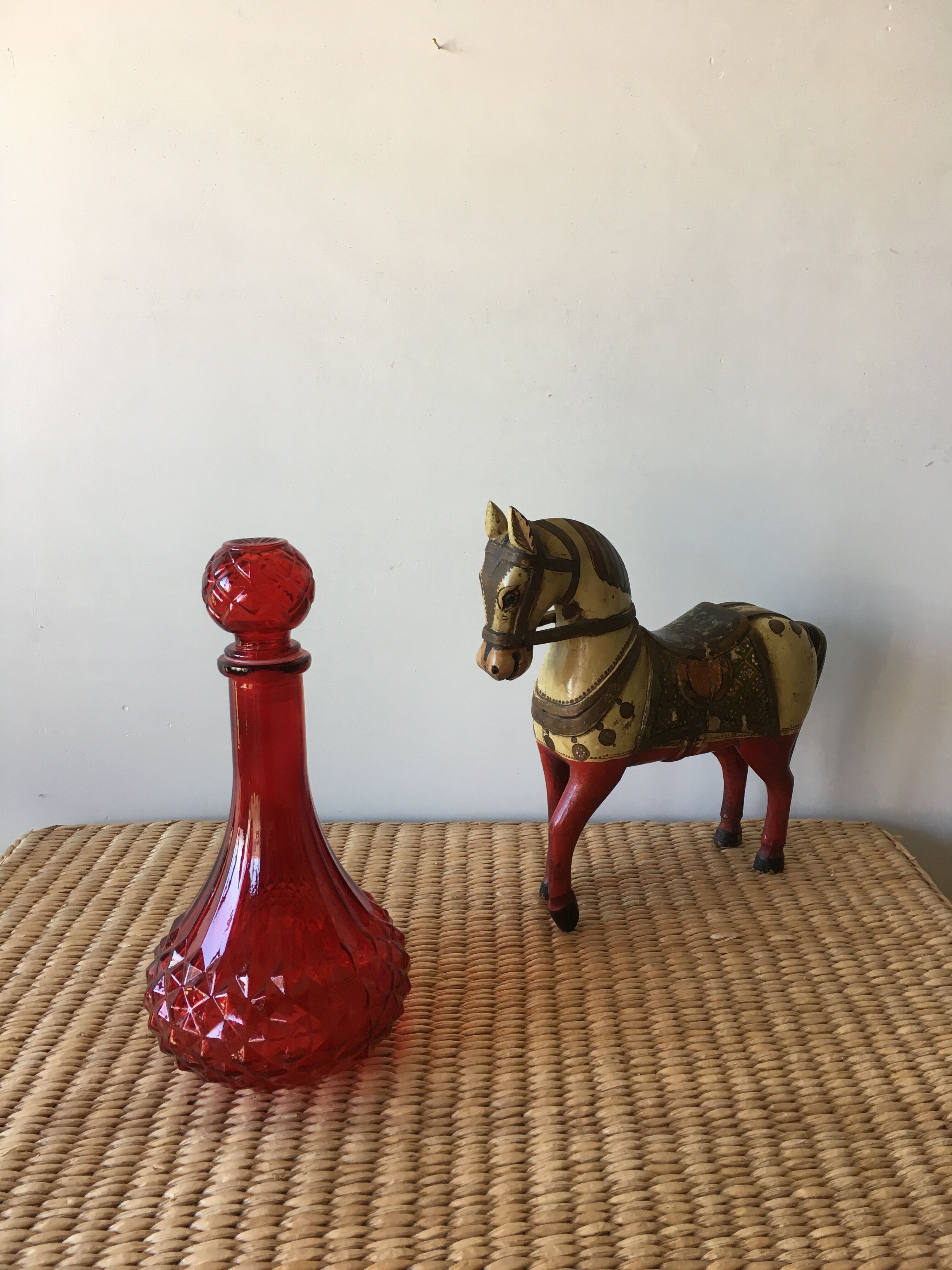 Vintage red carafe