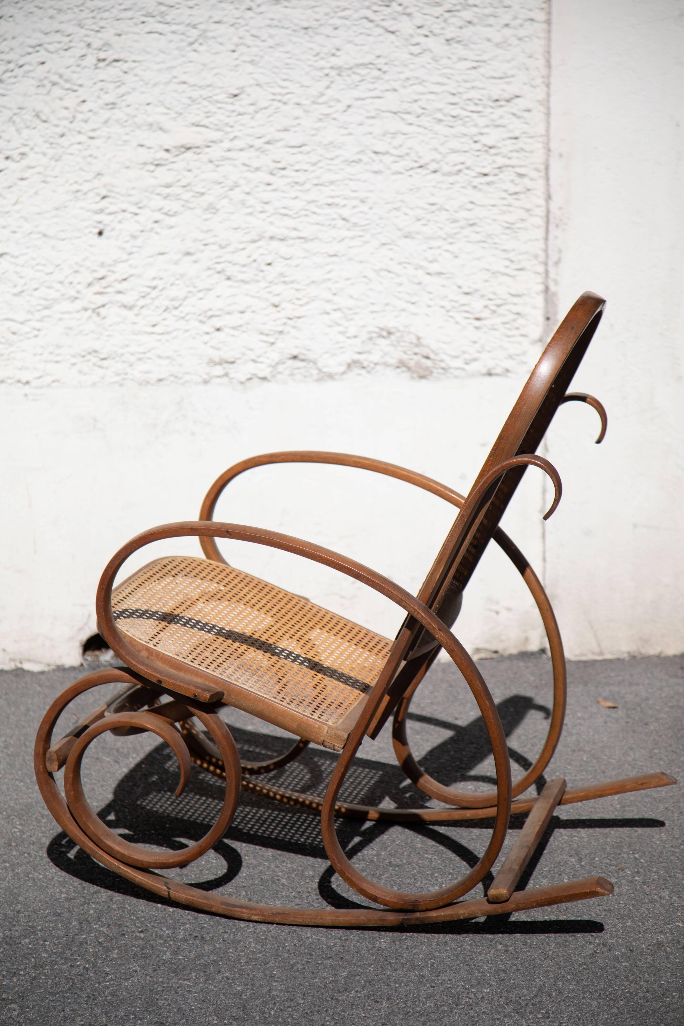 Rocking Chair Cannage Turned wood