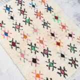 Handmade berber neon carpet 130 x 98 cm