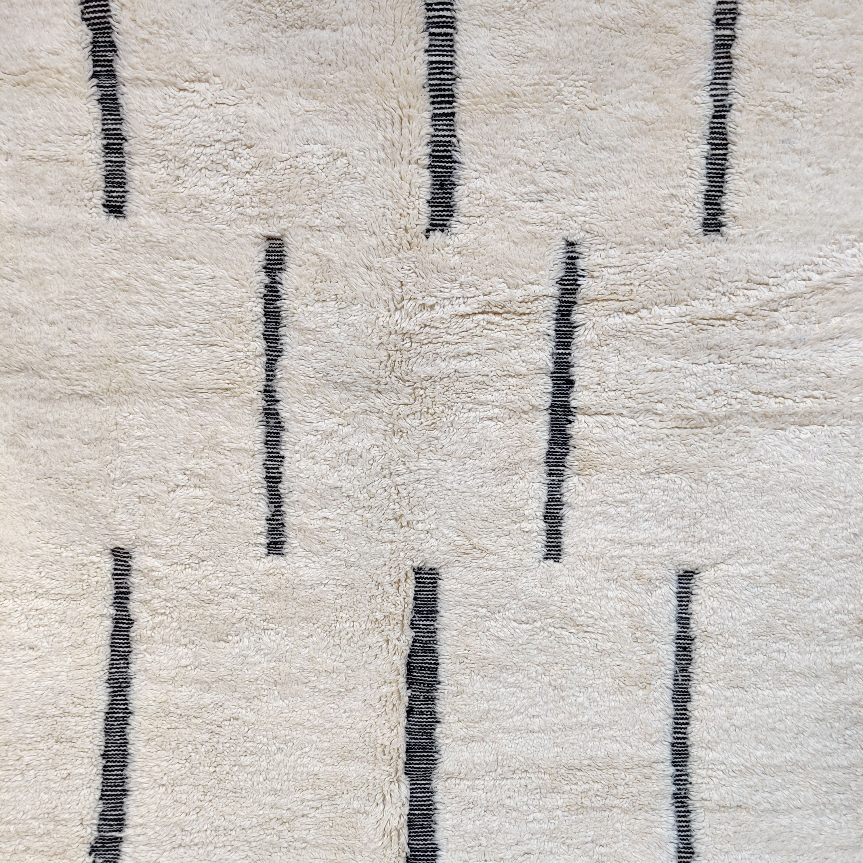 Tapis berbère beni ouarain graphique 200 x 300 cm