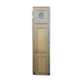 Old moulded woodwork door with 18th /19th round glass