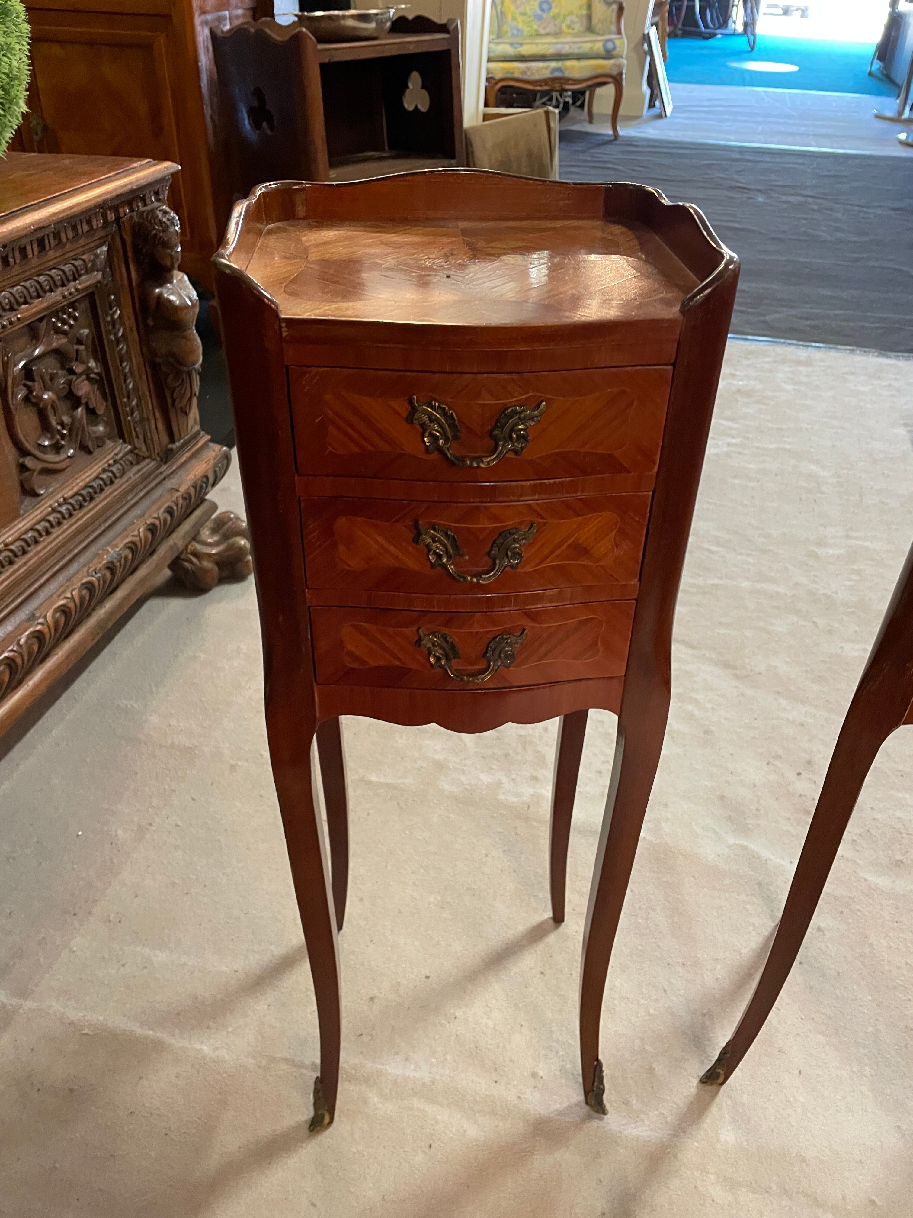 Pair of Louis XVI bedside in rosewood