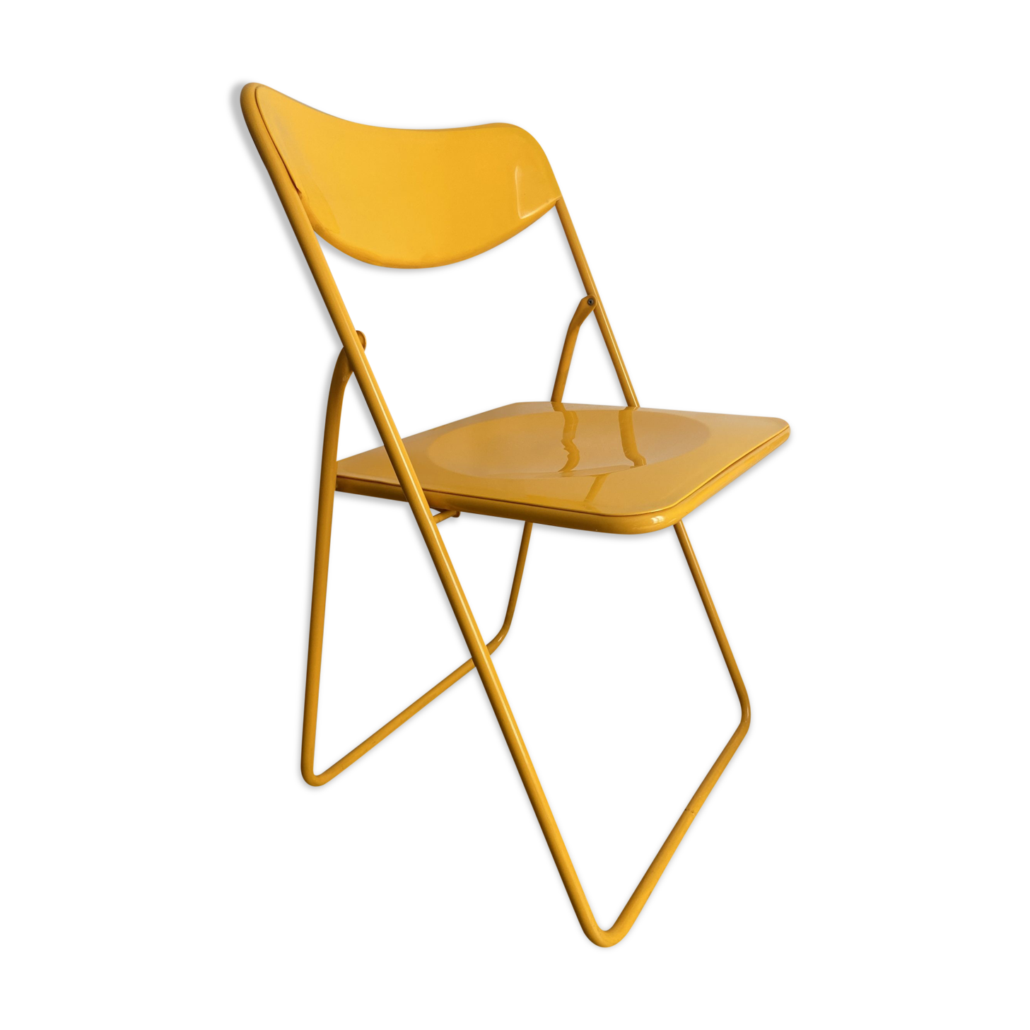 YELLOW FOLDING CHAIR TEDKLA FOR IKEA 80S