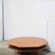 Table basse hexagonale en bois avec plateau