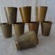 Lot 8 glasses sandstone cups stamped Digoin mug vintage cup