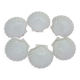 6 porcelain cups shaped like scallops CNP Tradition France