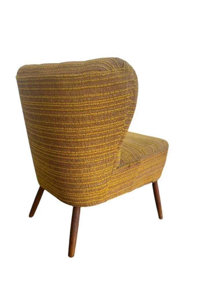Cocktail chair / armchair / vintage sofa ochre yellow