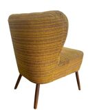 Cocktail chair / armchair / vintage sofa ochre yellow