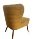 Chaise cocktail / fauteuil / canapé vintage jaune ocre
