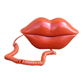 Téléphone fixe vintage hot red lips