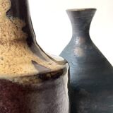 Ceramic - Soliflore vase in glazed stoneware, France circa 1970