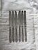 6 antique stainless steel knives - Foliage design