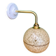 Vintage glass globe wall light in yellow and silver from Clichy.