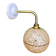 Vintage glass globe wall light in yellow and silver from Clichy.