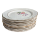 Set of 12 flat plates Digoin Sarreguemines