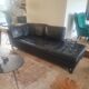 Canapé Roche Bobois cuir noir 3 places 210 cms