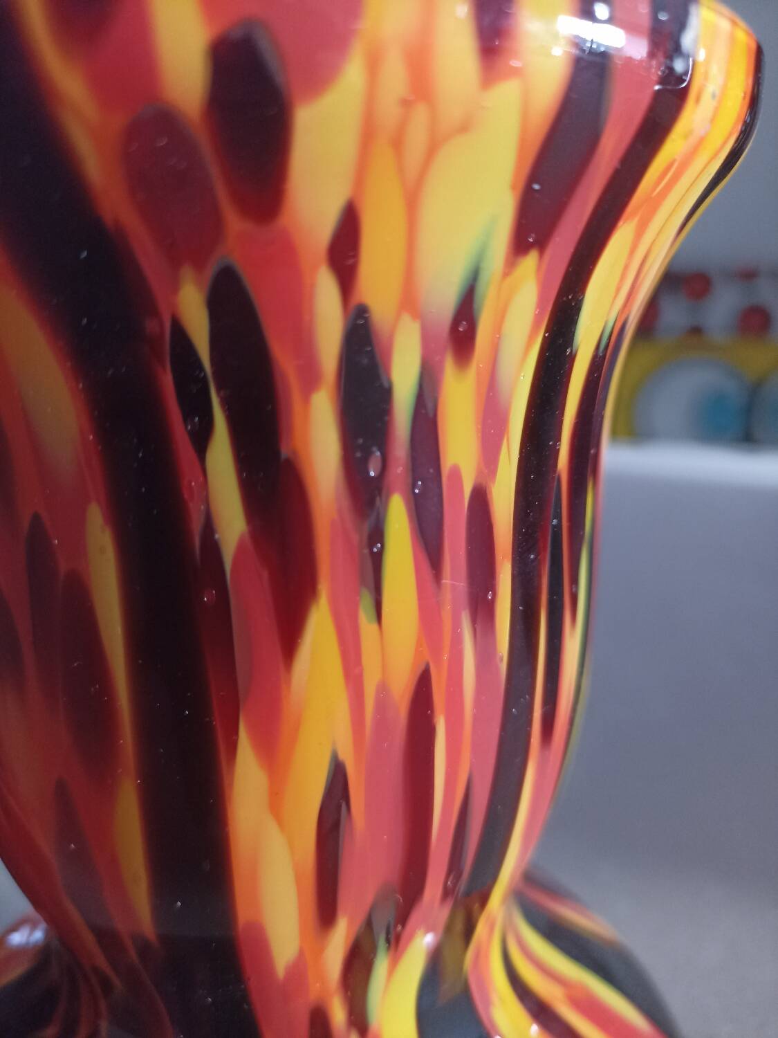 Pair of vintage glass vases