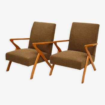 Pair of mid-century scandinavian armchairs, 1950s