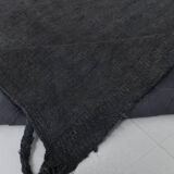 6x7 Charcoal Handwoven Anatolian Kilim Rug, 172x218 Cm