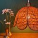 Vintage pendant light in natural materials